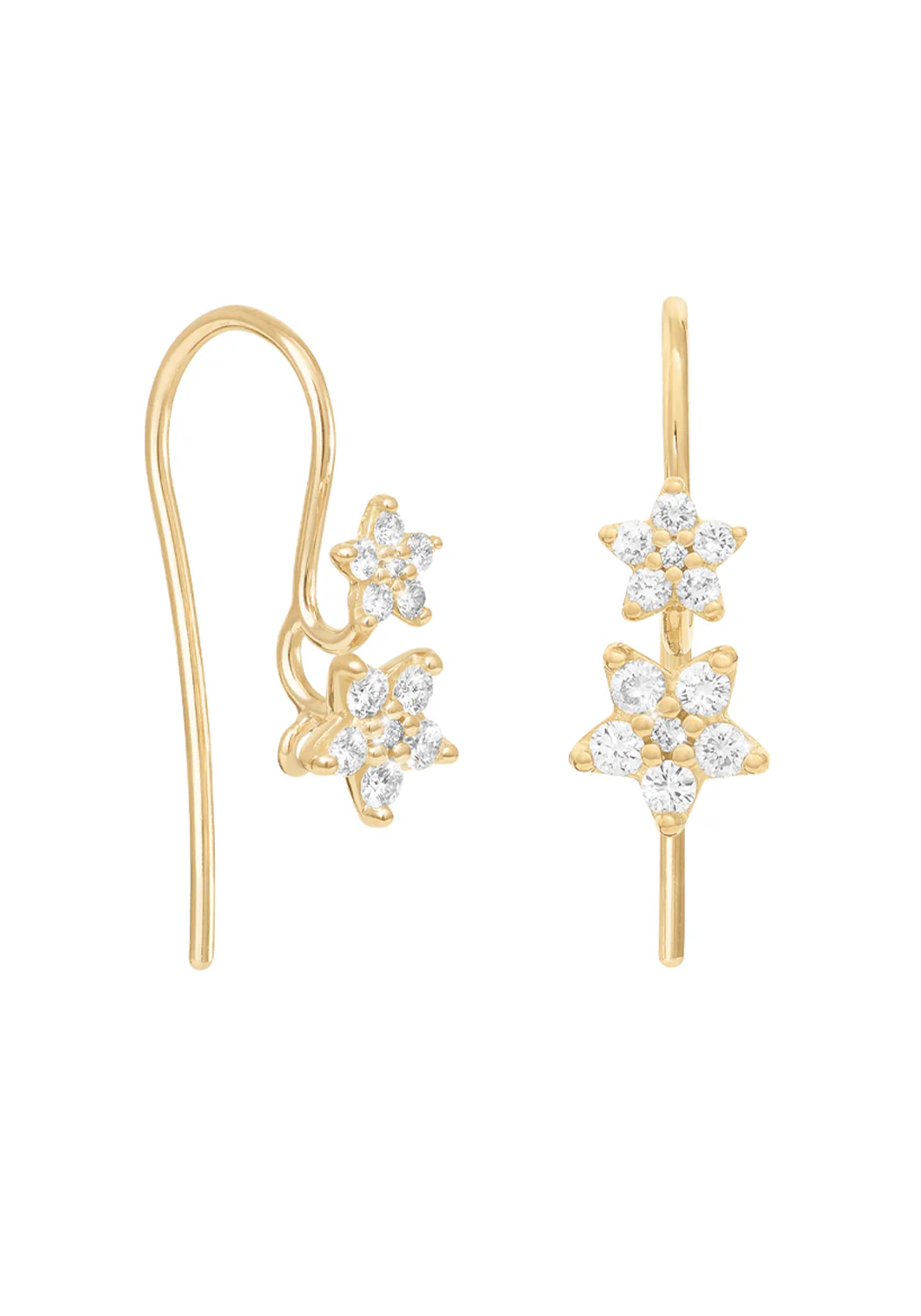 Ole Lynggaard Shooting Star Diamond Double Star Earrings - Image 2