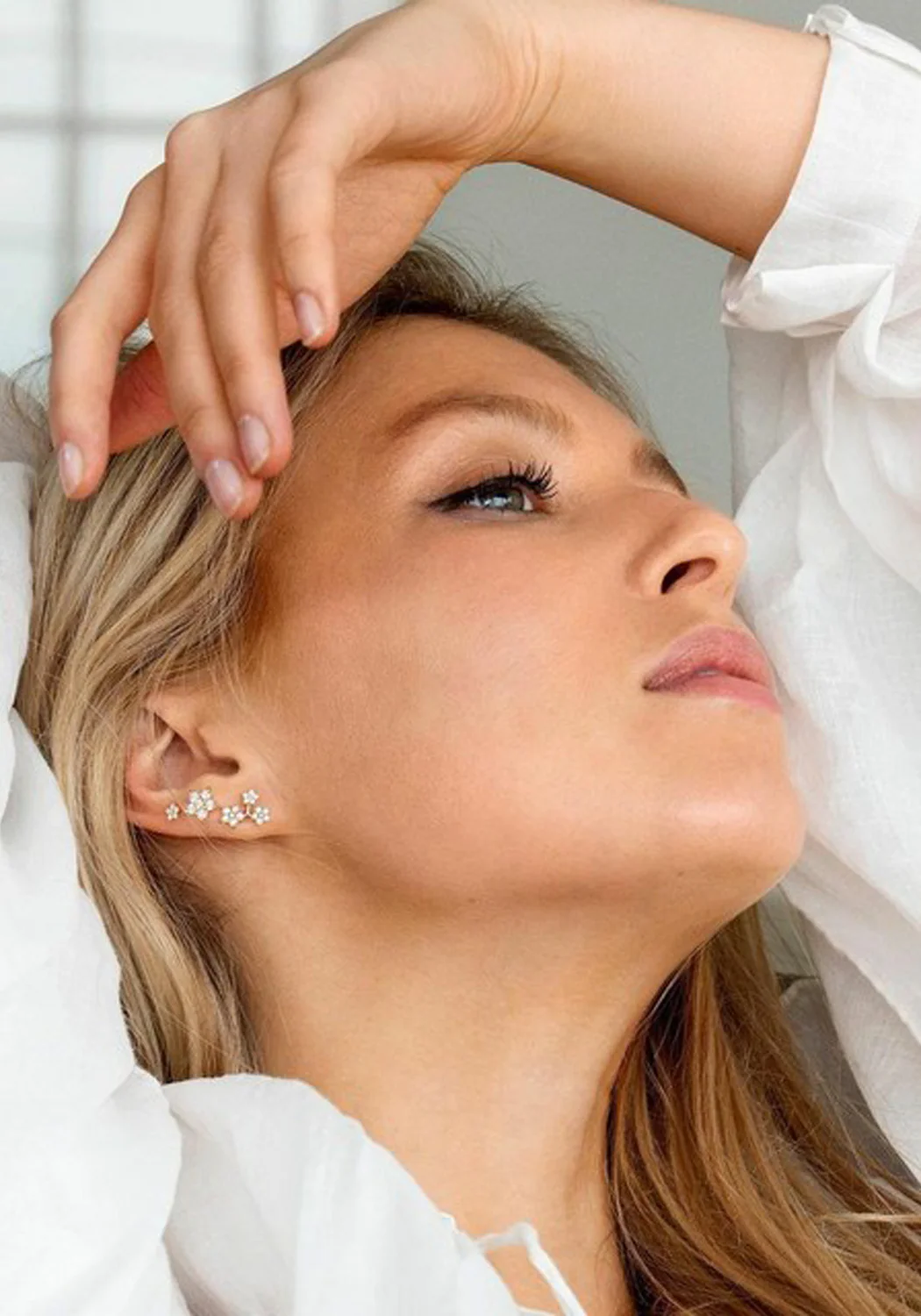 Ole Lynggaard Shooting Stars Diamond Triple Star Stud Earrings - Image 3
