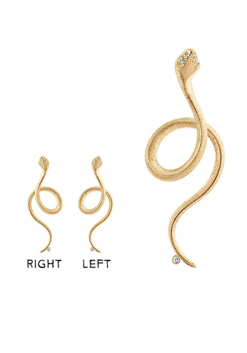 Ole Lynggaard 18KYG Diamond Snake Earrings | Sold Individually - Image 4