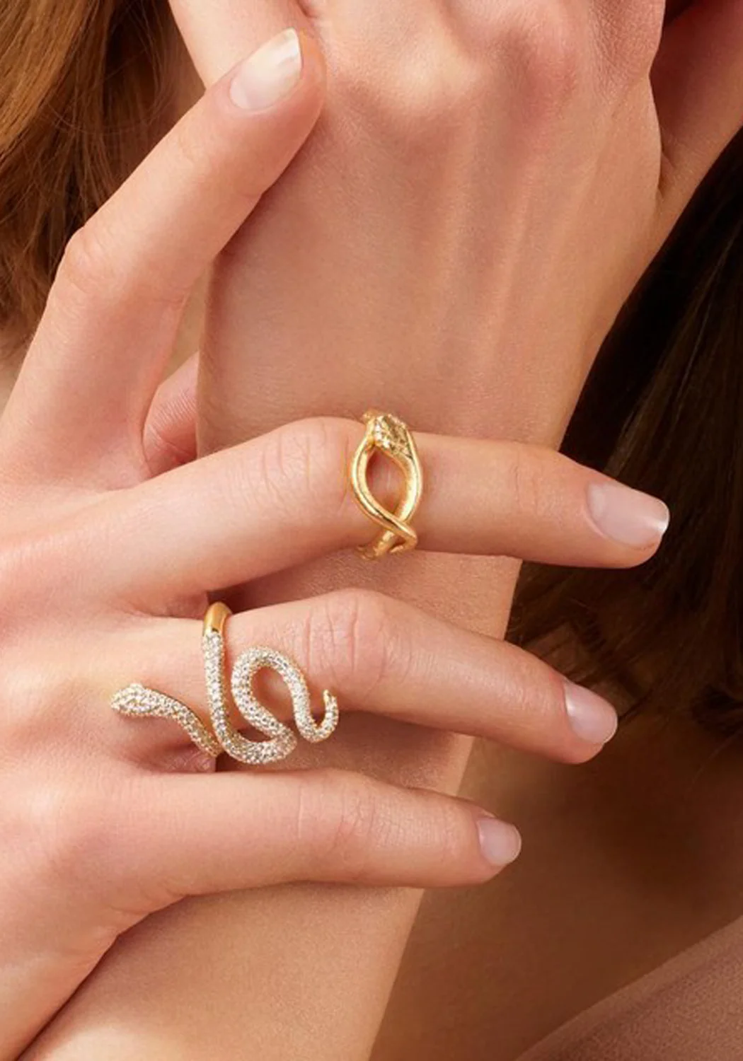 Ole Lynggaard Snakes 18KYG Pave Diamond Snake Ring | Medium - Image 4