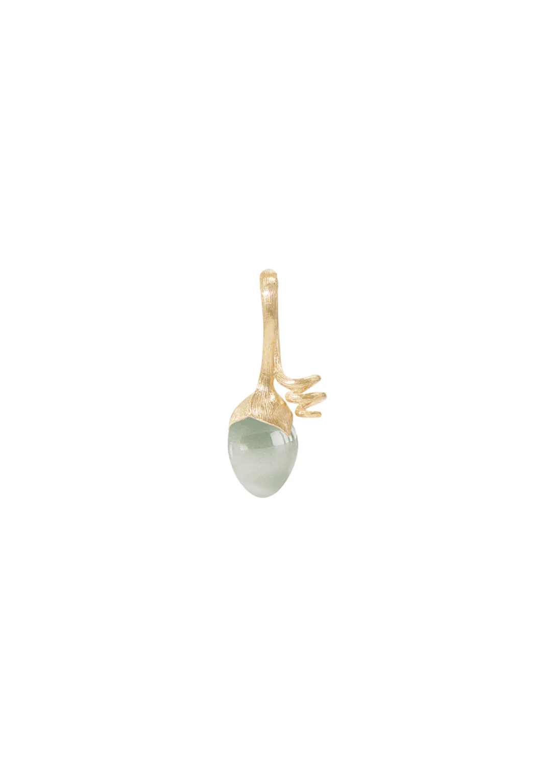 Ole Lynggaard Lotus Sprout 18KYG Aquamarine Pendant