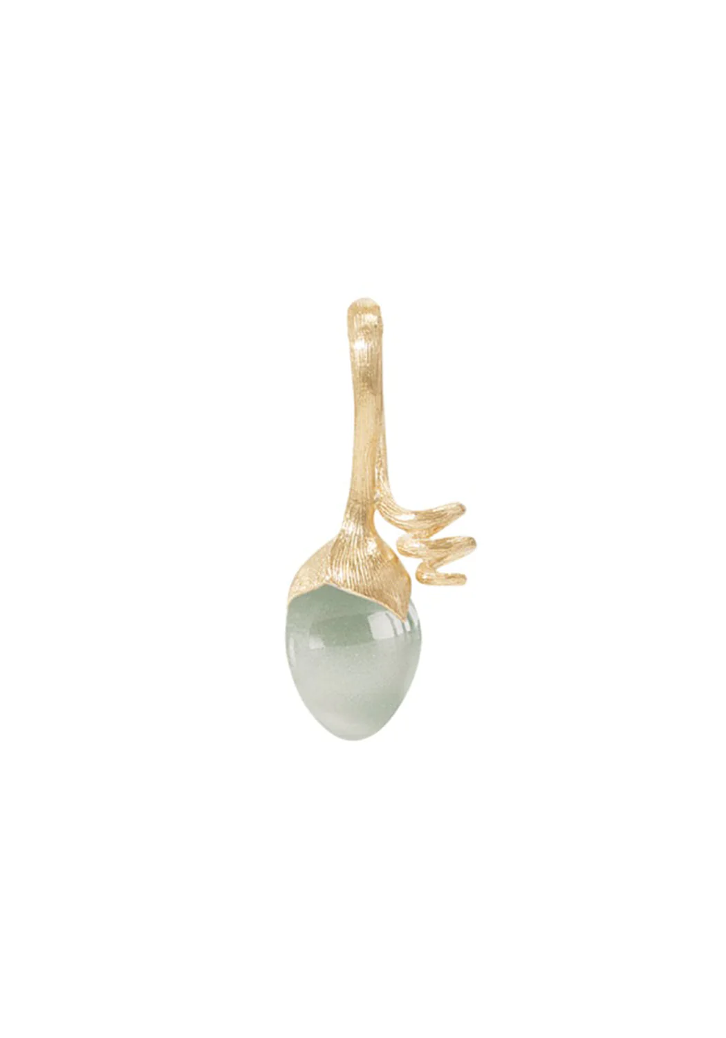 Ole Lynggaard Lotus Sprout 18KYG Aquamarine Pendant - Image 3
