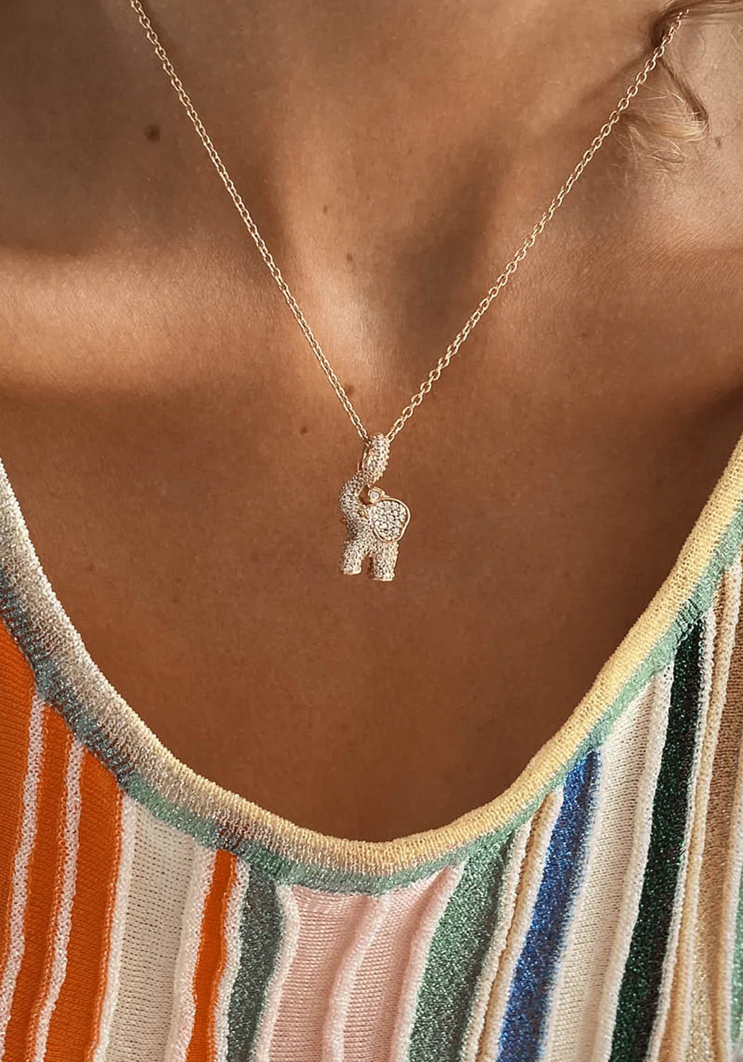 Ole Lynggaard 18KYG Circus Pavé Diamond Elephant Charm | 25mm - Image 3