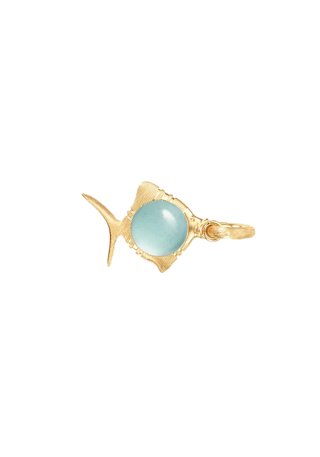 Ole Lynggaard Young Fish 18KYG Aquamarine Fish Charm