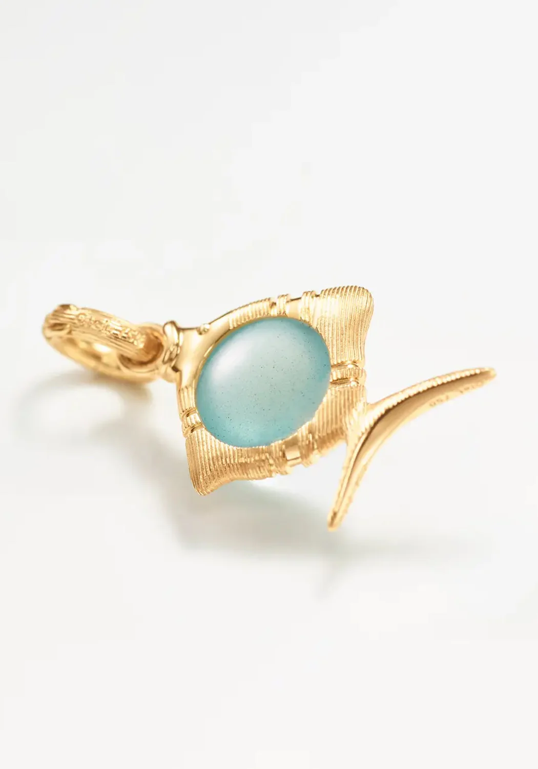 Ole Lynggaard Young Fish 18KYG Aquamarine Fish Charm - Image 4