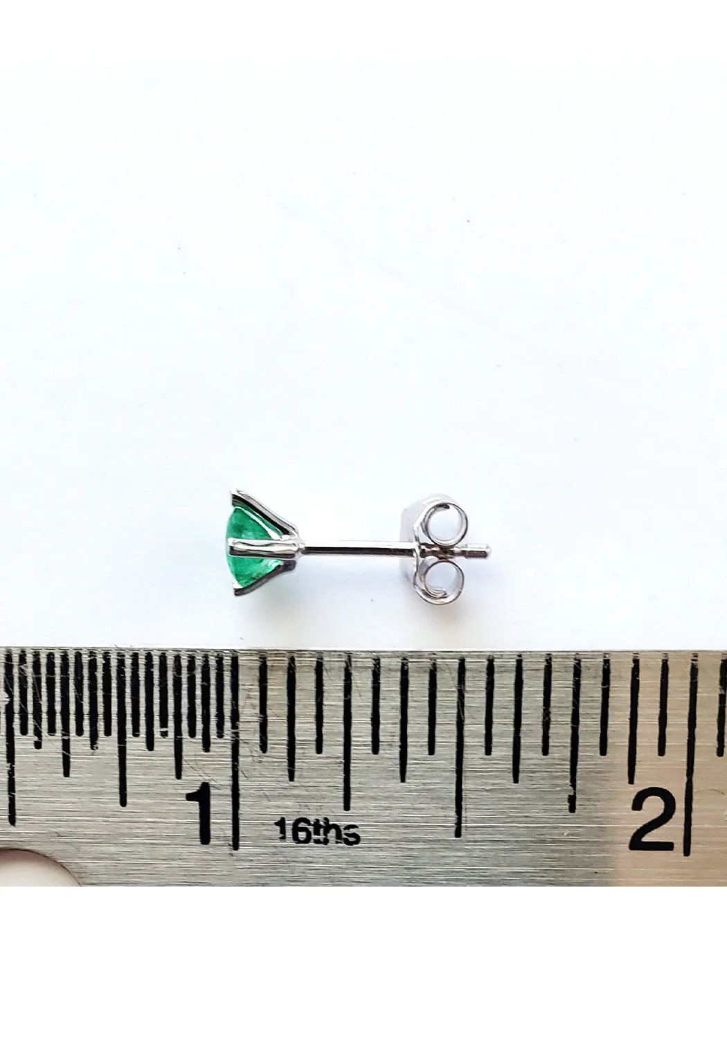 Oster Collection 14KWG Mini Emerald Stud Earrings - Image 6