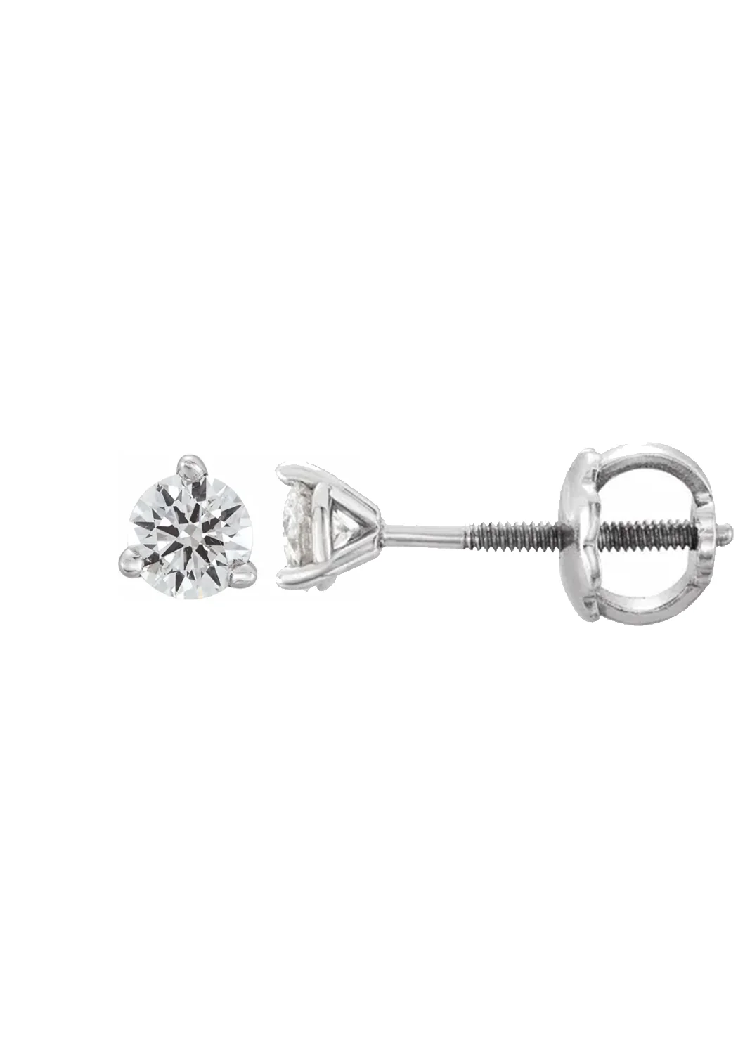 Oster Collection 14KWG Round Diamond Stud Earrings - Image 2