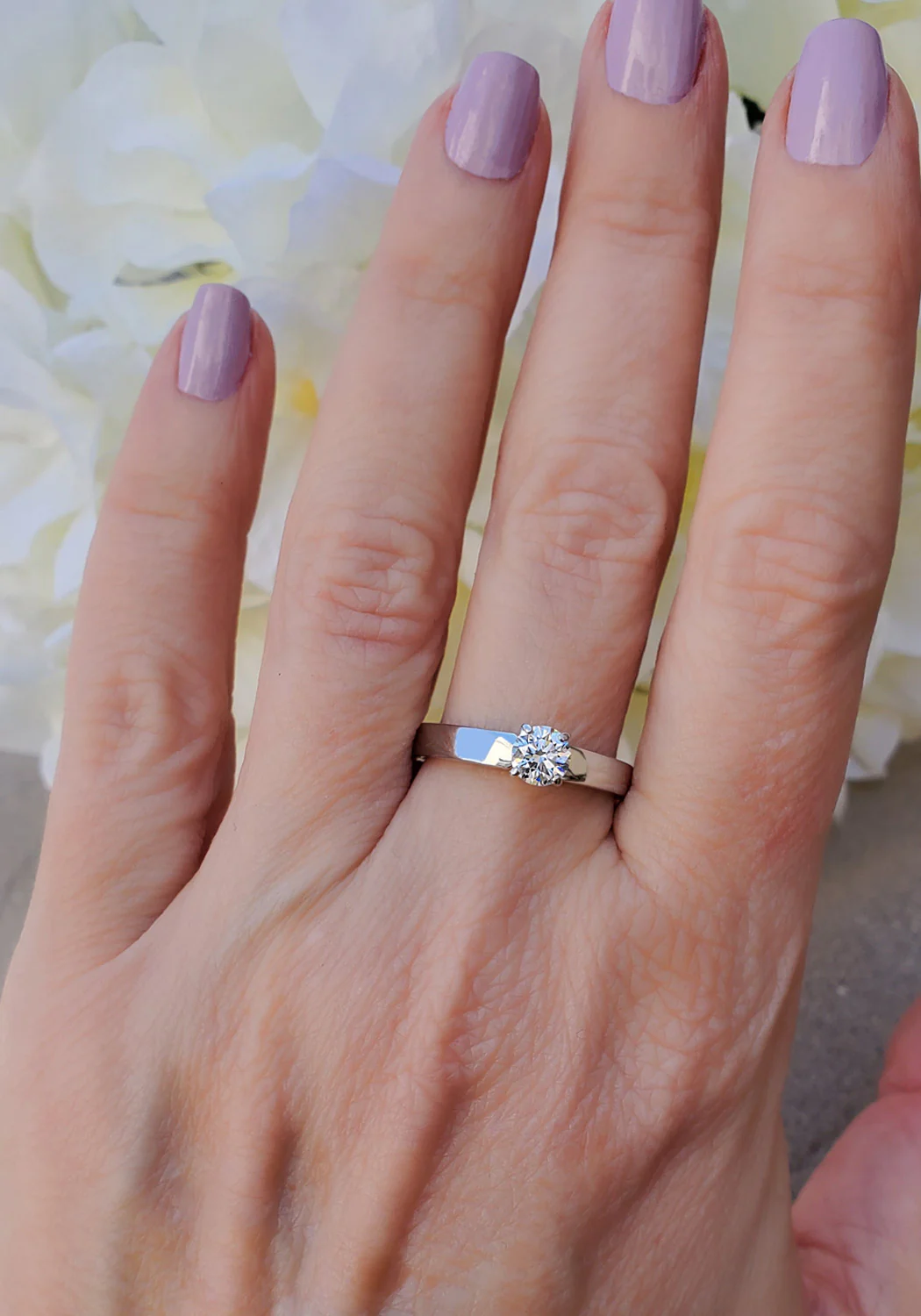 Oster Collection 14KWG Solitaire Diamond Ring - Image 2