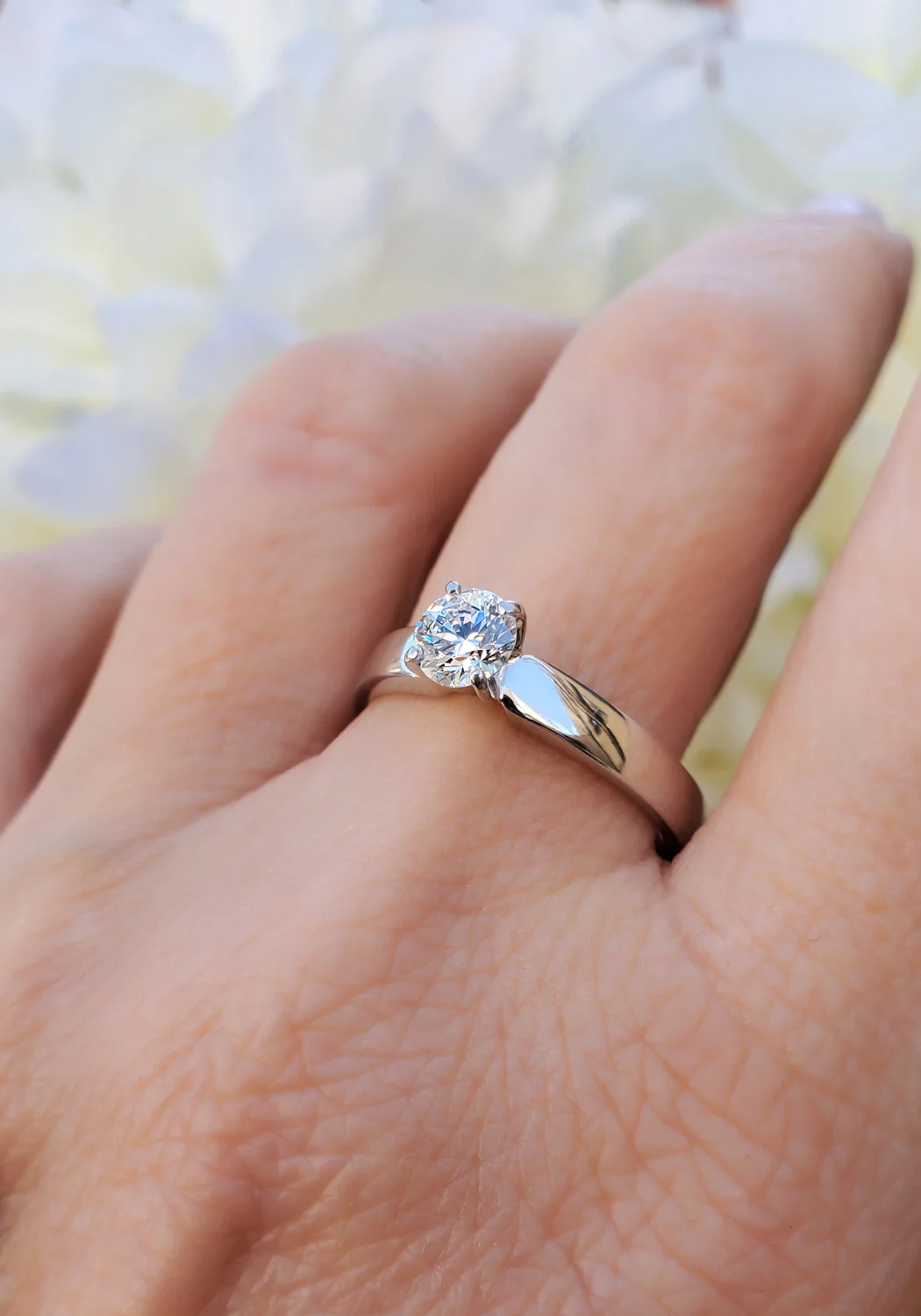Oster Collection 14KWG Solitaire Diamond Ring - Image 3