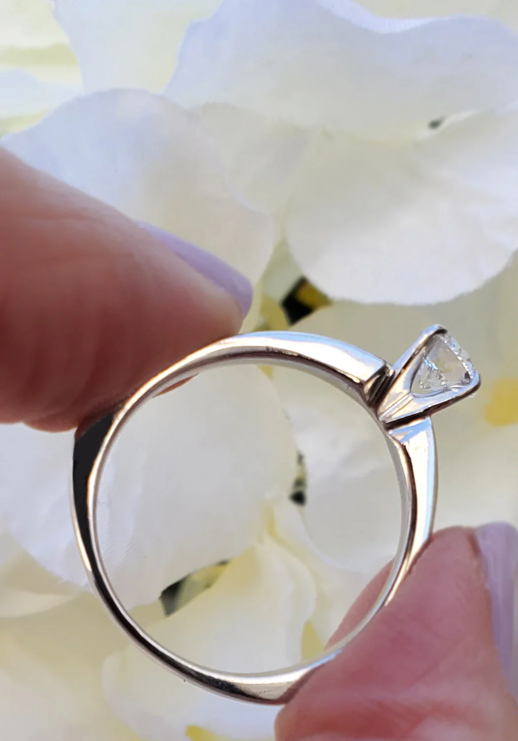 Oster Collection 14KWG Solitaire Diamond Ring - Image 4