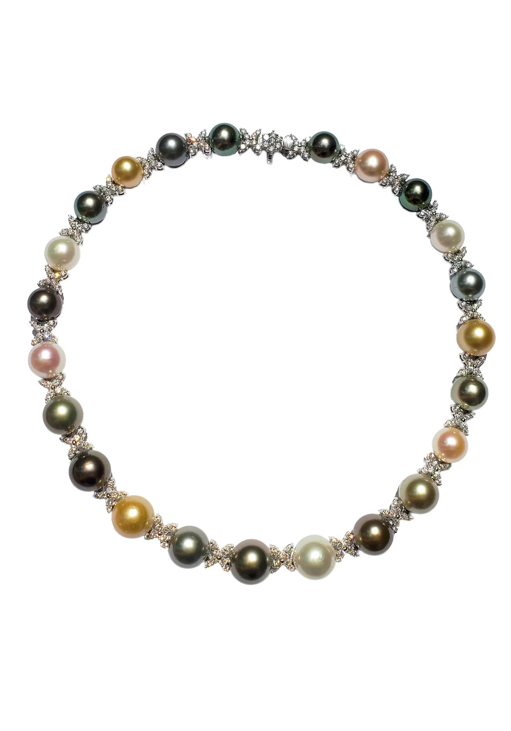 Oster Collection XOXO 18KWG Multi-Colored Pearl Choker | 18"