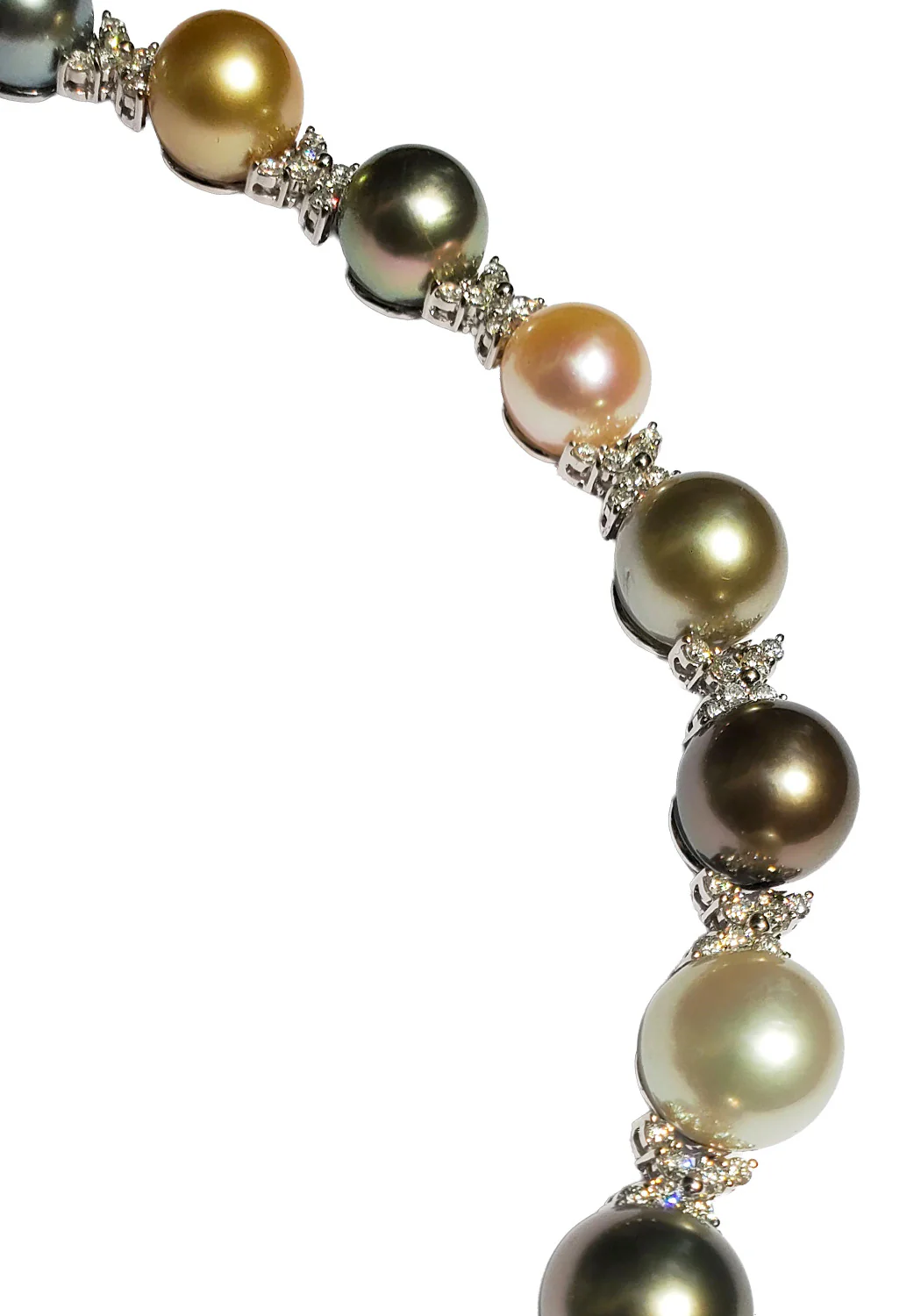 Oster Collection XOXO 18KWG Multi-Colored Pearl Choker | 18" - Image 3