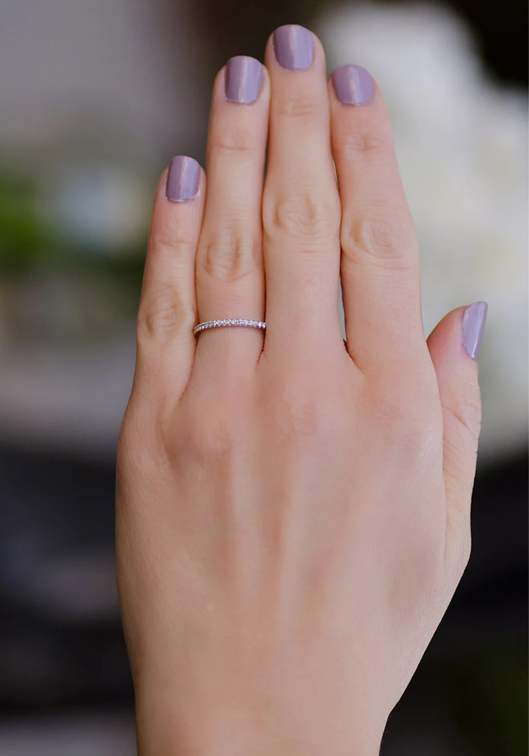 Parade Design 18K Gold Thin Diamond Eternity Band - Image 3