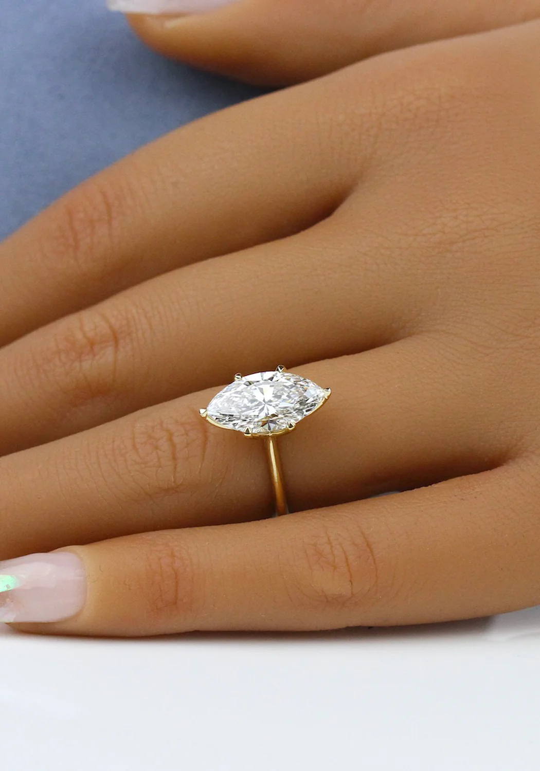 Parade Design 18KYG Marquise Semi-Mount Diamond Engagement Ring - Image 3