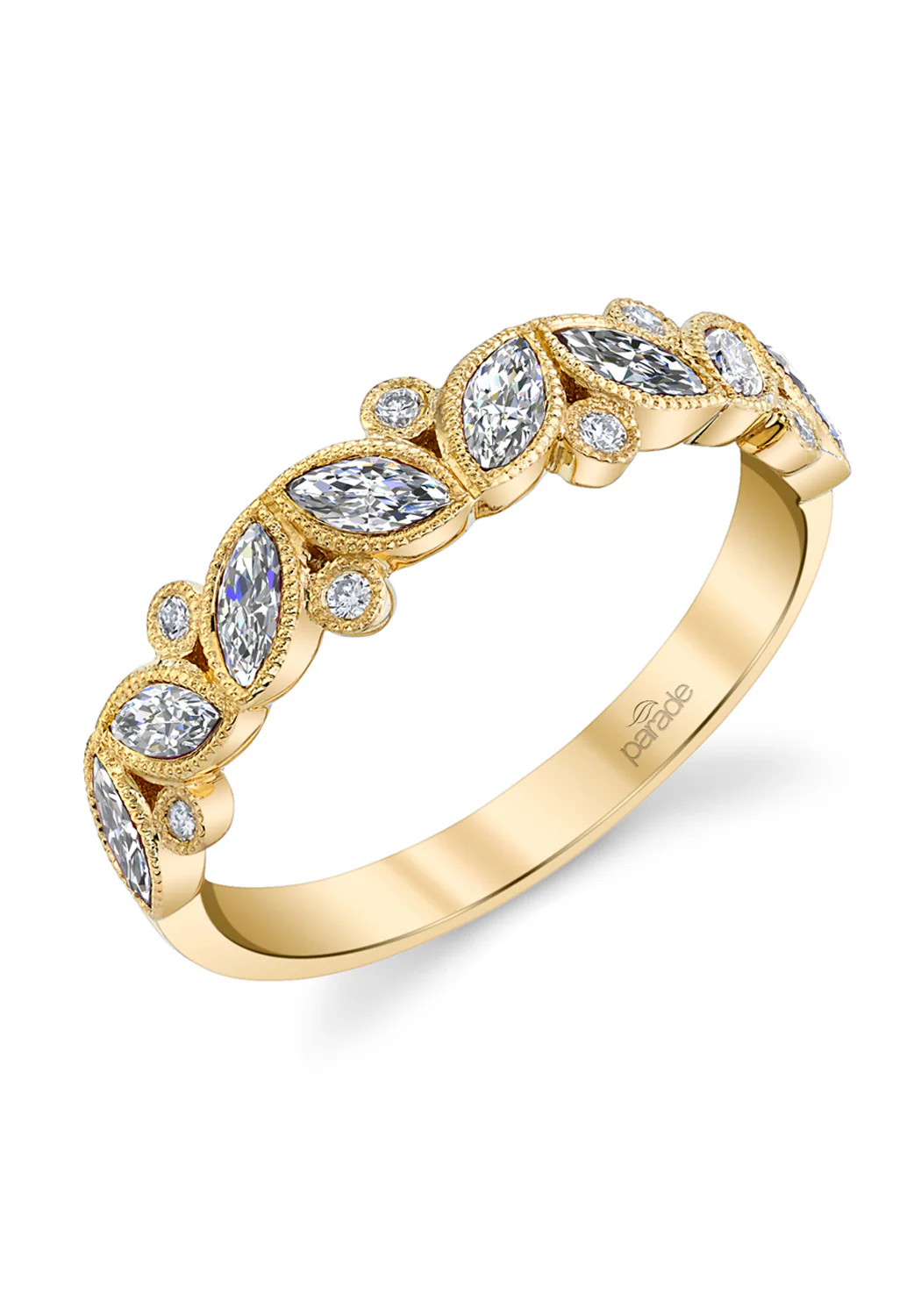 Parade Design 18KYG Round & Marquise Diamond Band - Image 2