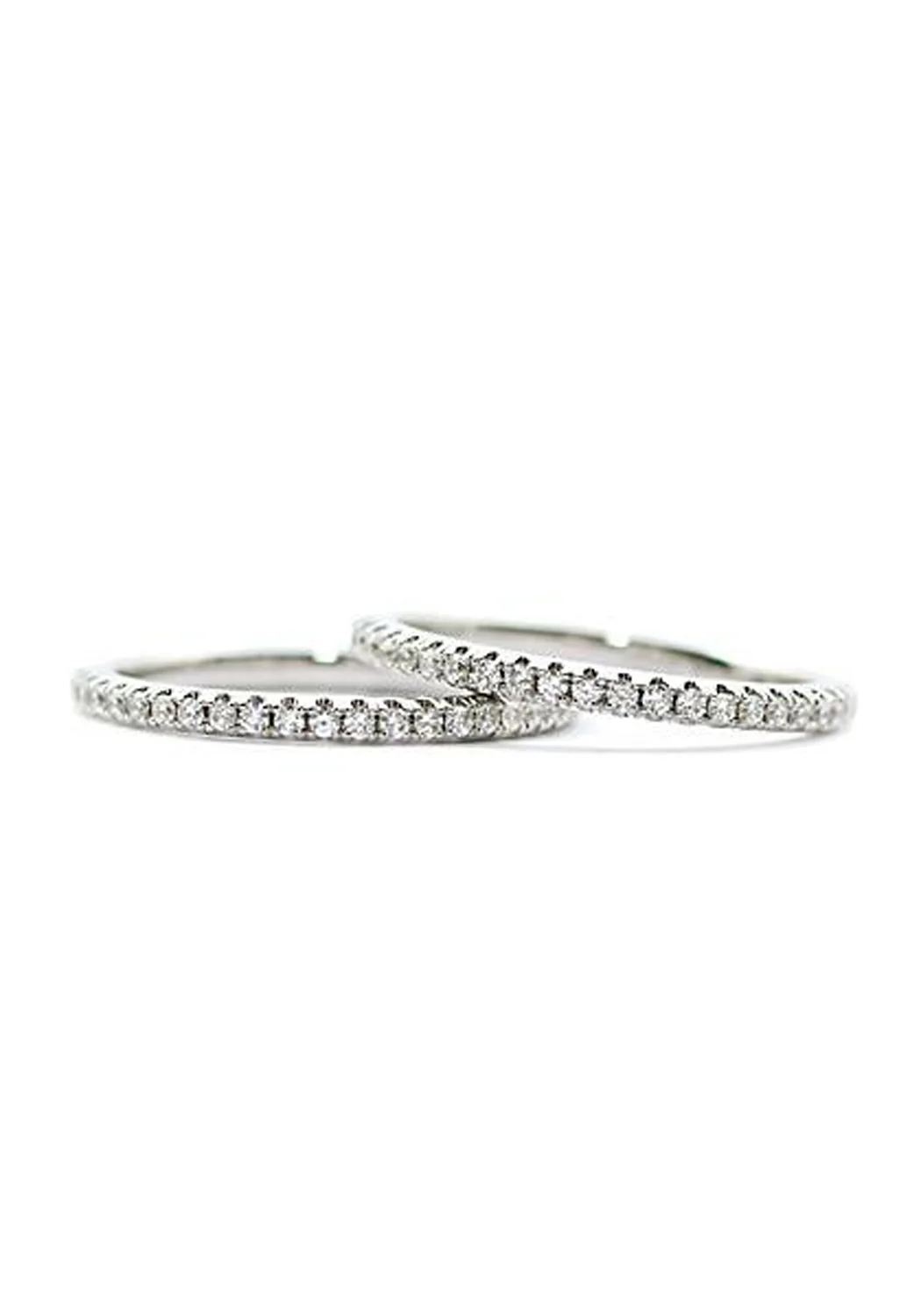 Parade Design Charites 18KWG 2 Piece Diamond Eternity Band Set - Image 4