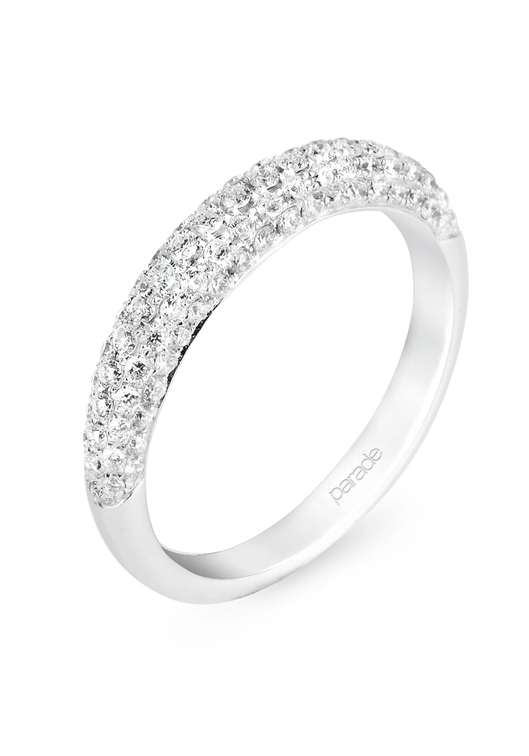 Parade Design 18KWG Pavé Diamond Half Band - Image 3