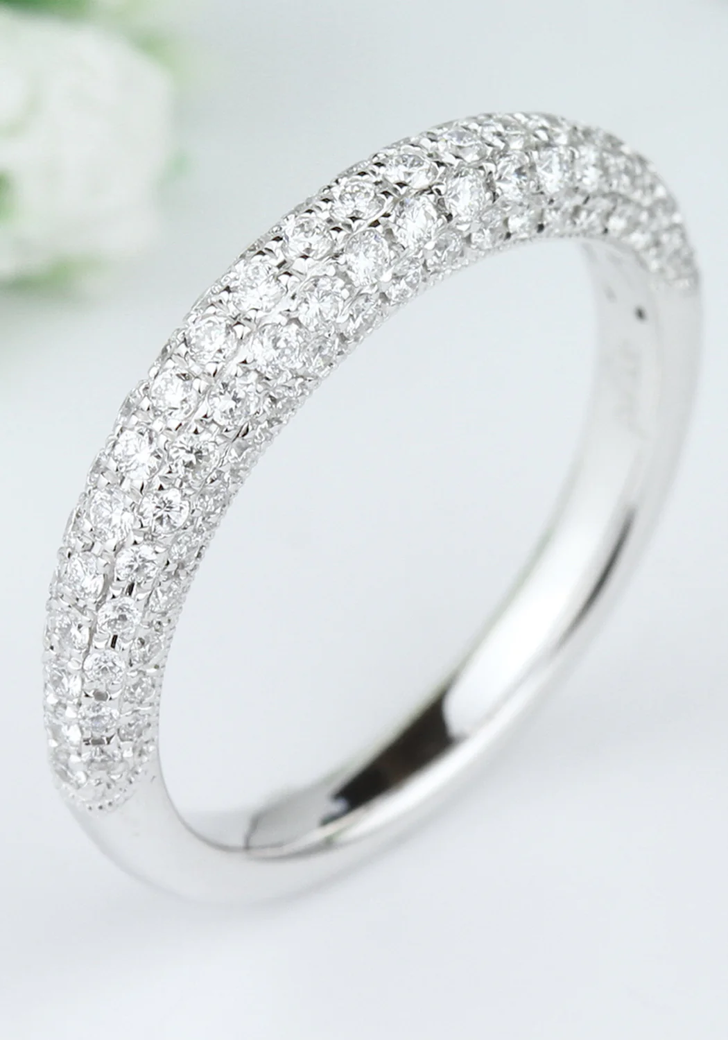 Parade Design 18KWG Pavé Diamond Half Band - Image 4