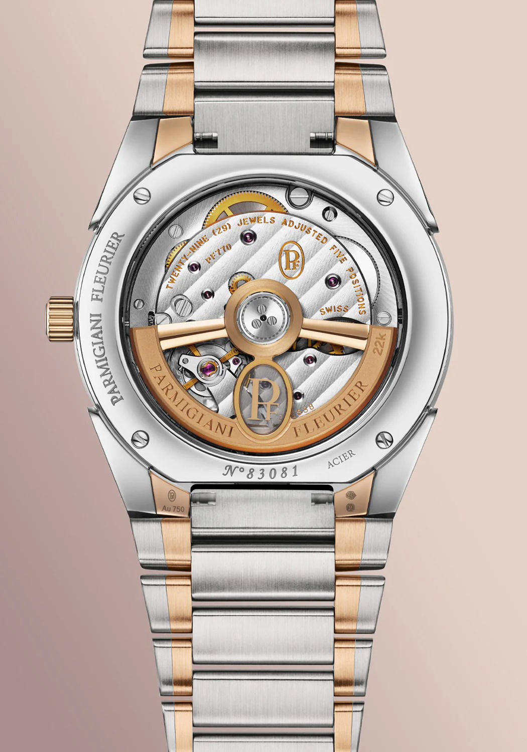 Parmigiani Fleurier Tonda PF Automatic 36mm Steel Rose Gold Deep Ruby - Image 5