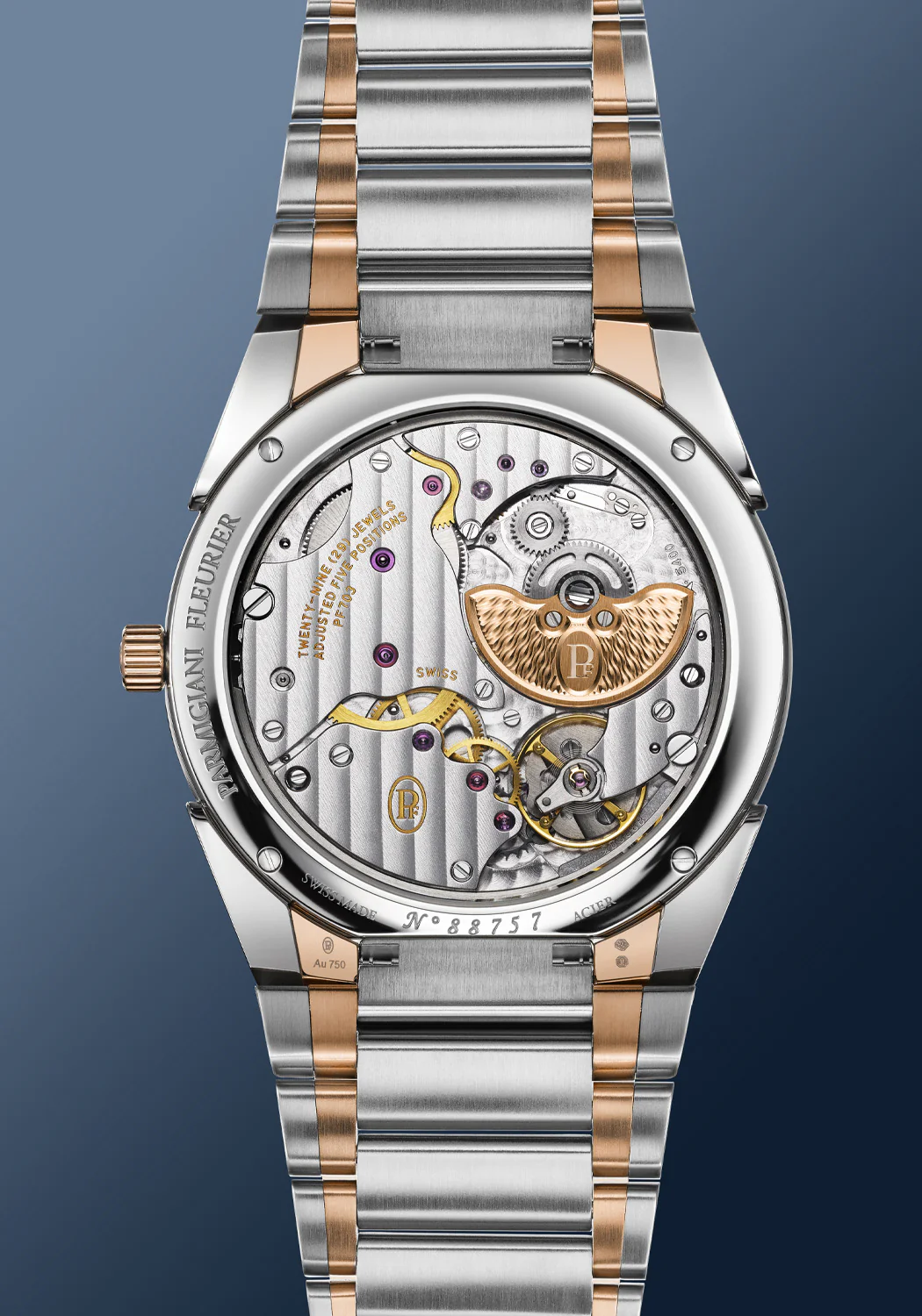 Parmigiani Fleurier Tonda PF Micro-Rotor Steel Rose Gold Stone Blue | Pre-Order - Image 5