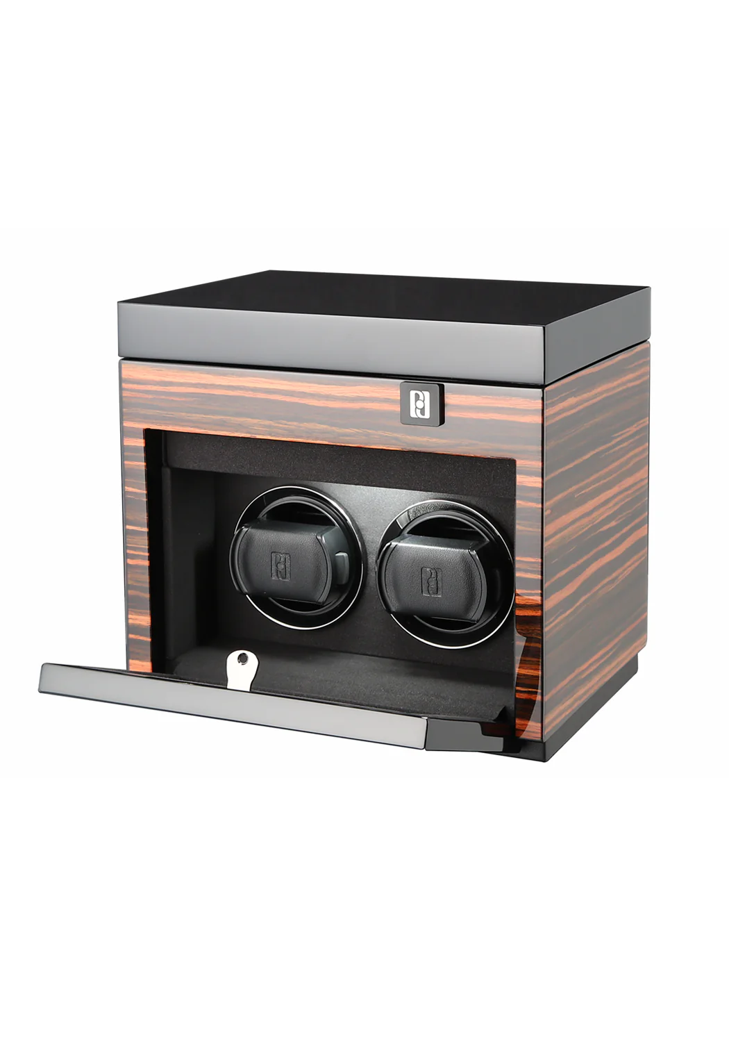 Paul Design Gentlemen 2+3 Macassar Double Watch Winder - Image 3
