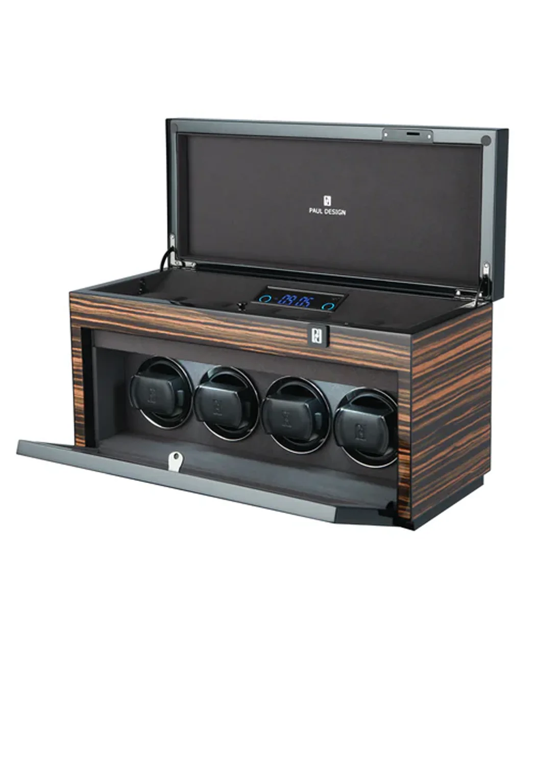 Paul Design Gentlemen 4+6 Macassar Quad Watch Winder - Image 2