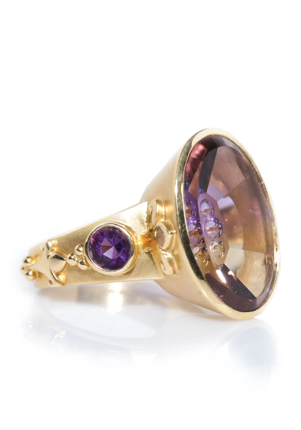 Paula Crevoshay 18K Gold Ametrine Ring - Image 2