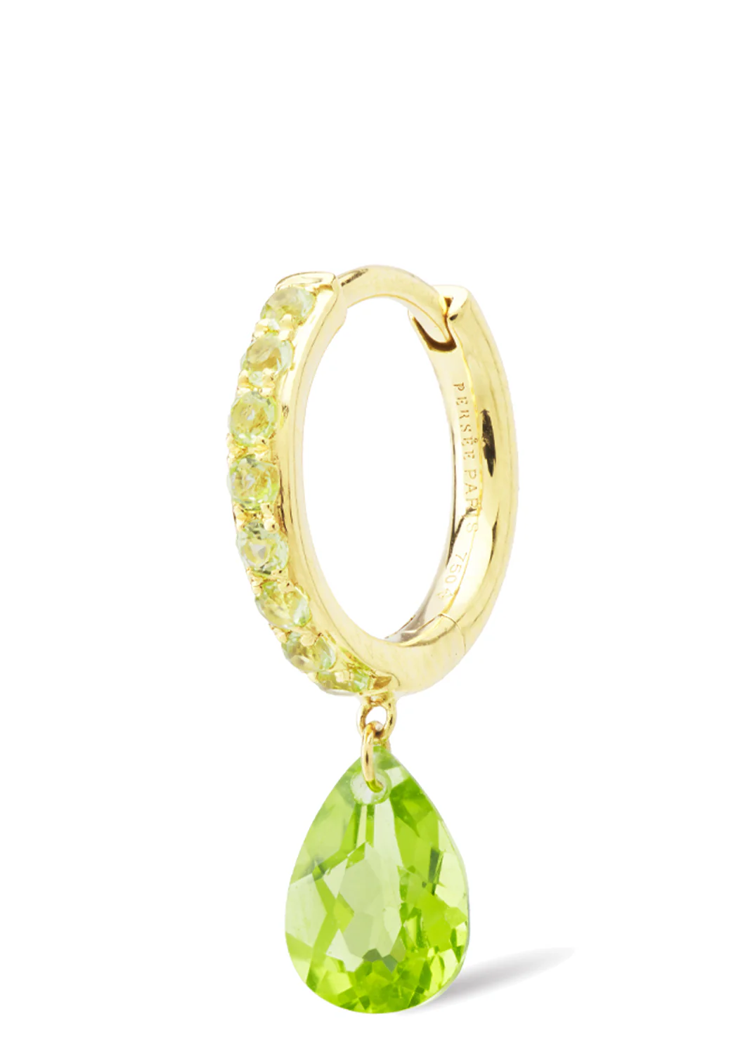 Persée Paris 18KRG Chakras Peridot Hoop Earring | Single - Image 3