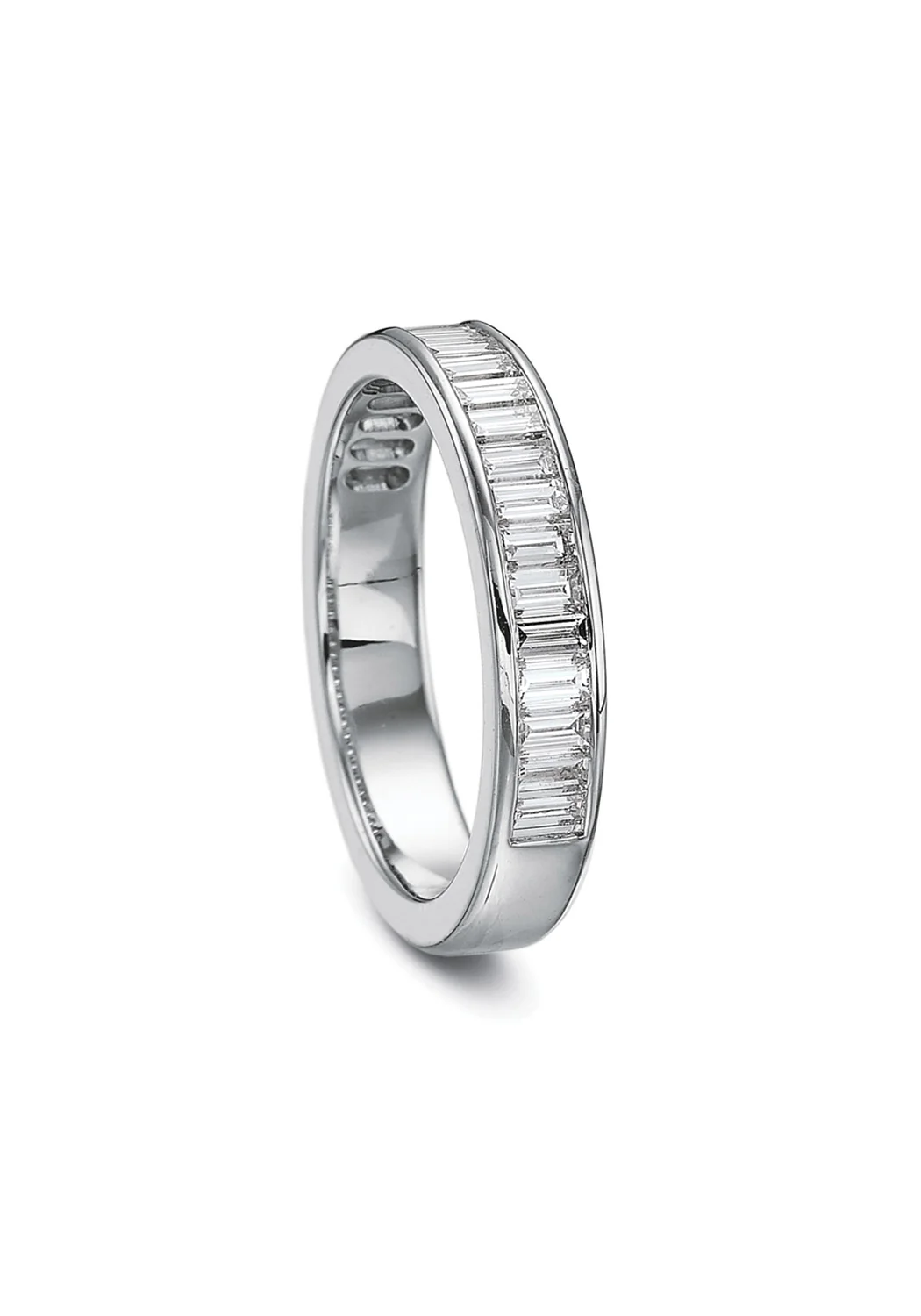 Precision Set Platinum Channel Set Baguette Diamond Band - Image 2