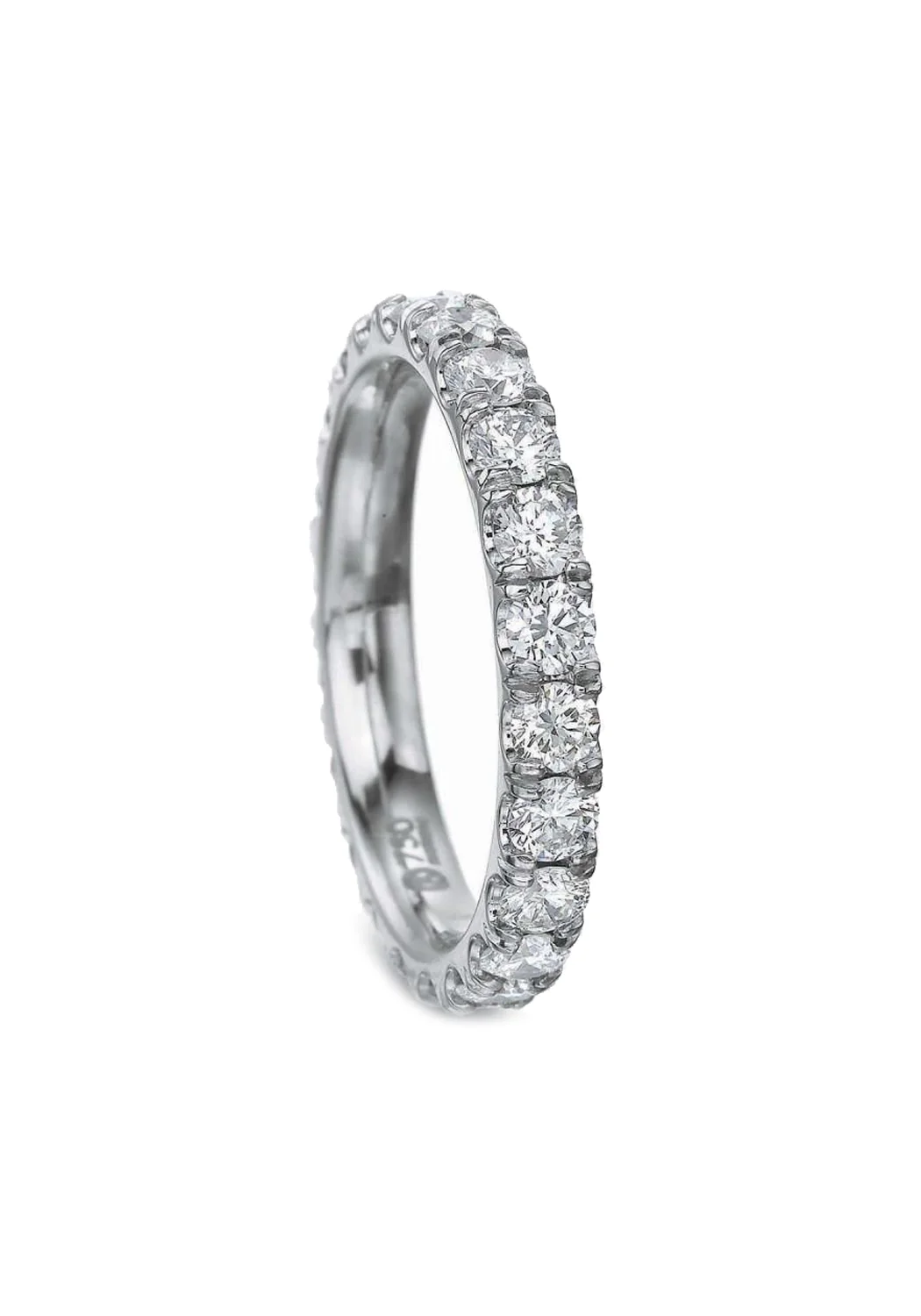 Precision Set 18K White Gold Diamond Eternity Band - Image 2