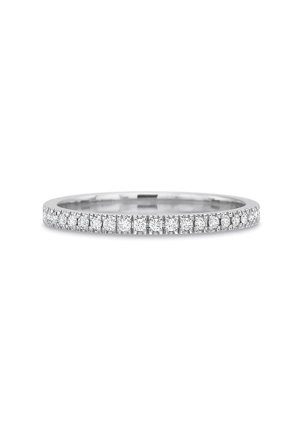 Precision Set Platinum Low Profile Diamond Eternity Band