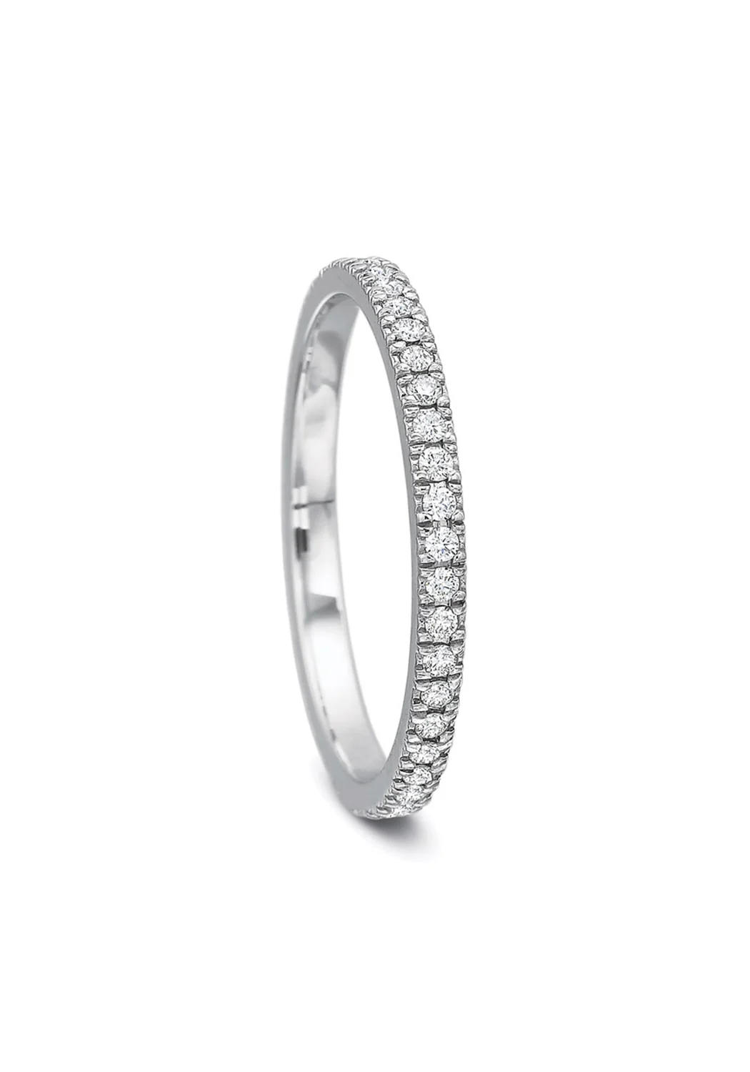 Precision Set Platinum Low Profile Diamond Eternity Band - Image 2