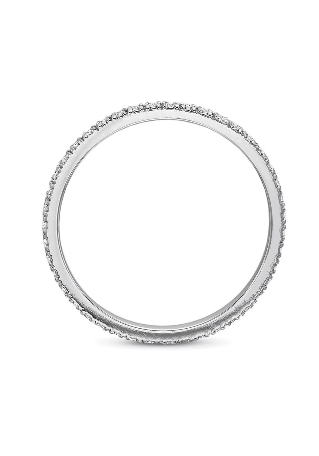 Precision Set Platinum Low Profile Diamond Eternity Band - Image 3