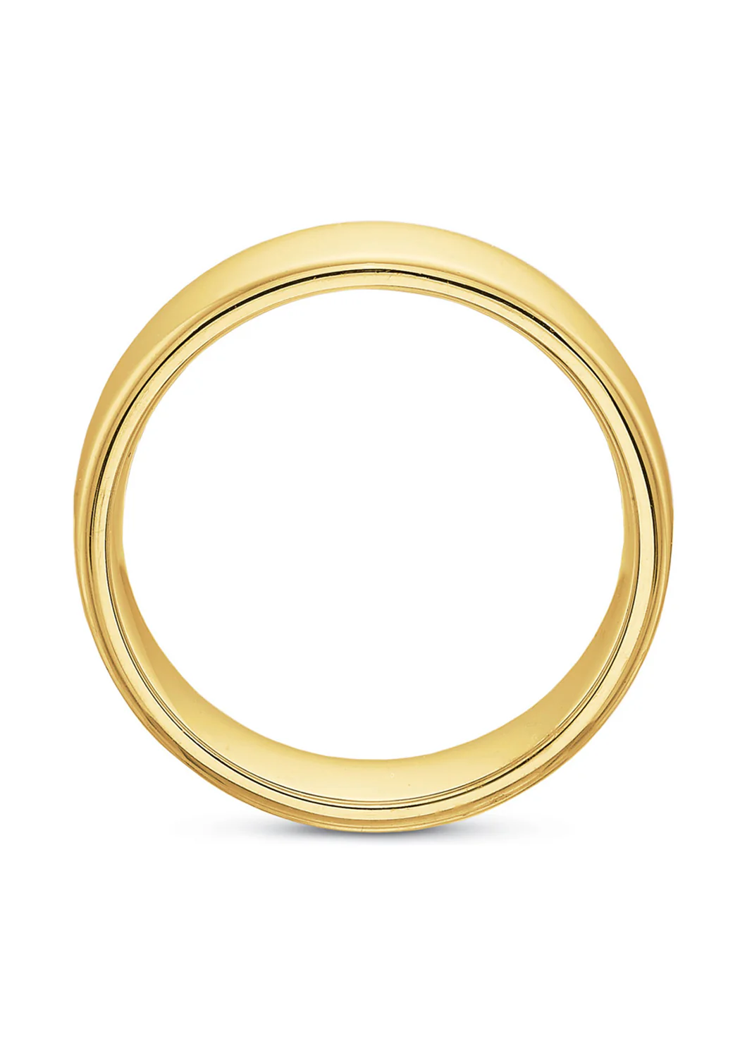 Precision Set 18K Yellow Gold Pipe Cut Comfort Fit Band - Image 3