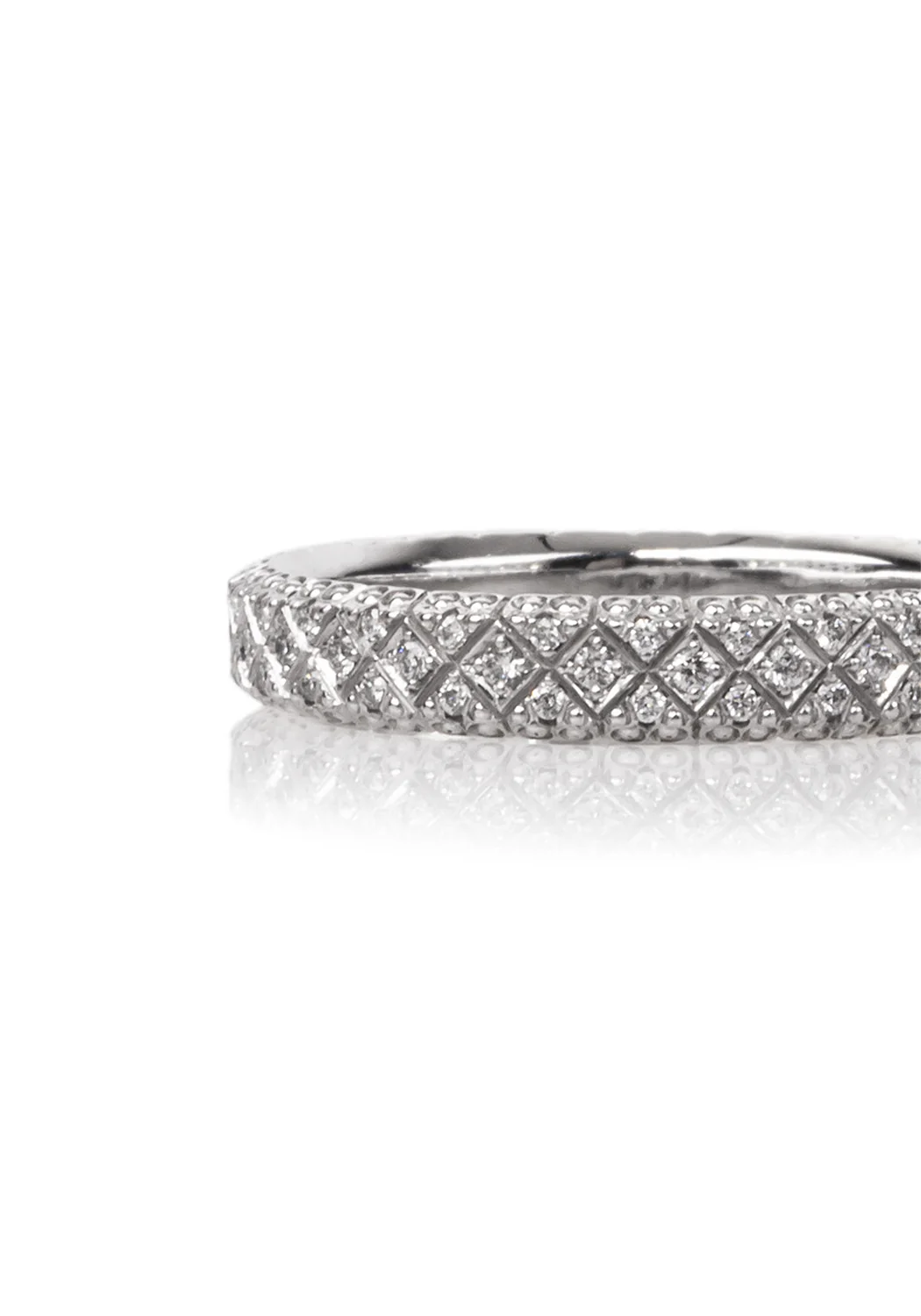 Rahaminov 18KWG Geometric Pavé Diamond Band - Image 3