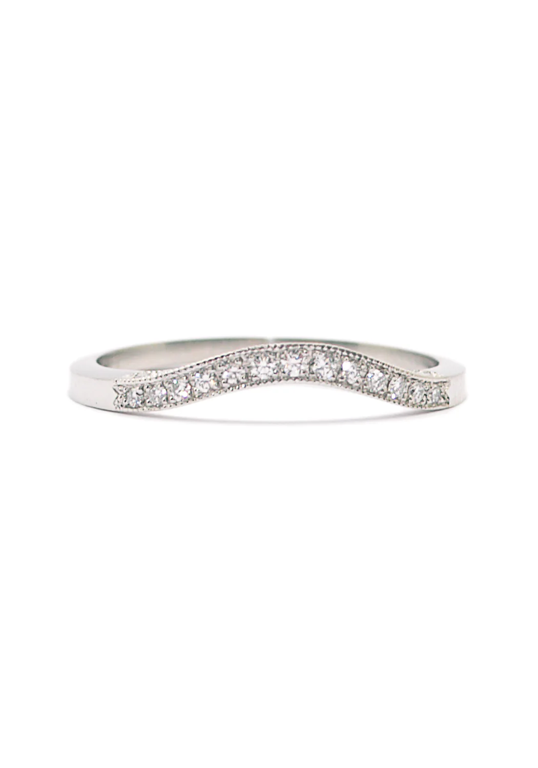 Sébastien Barier Platinum .20ctw Diamond Curved Band