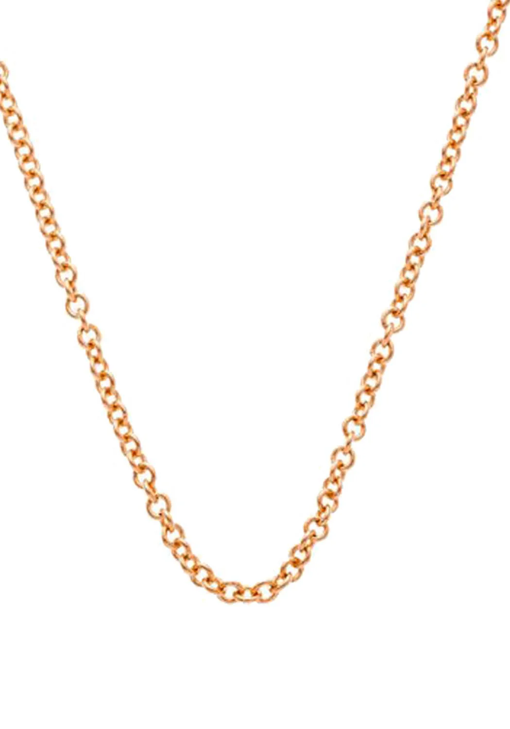 Sethi Couture 18K Rose Gold Small Oval Link Chain Necklace - Image 2