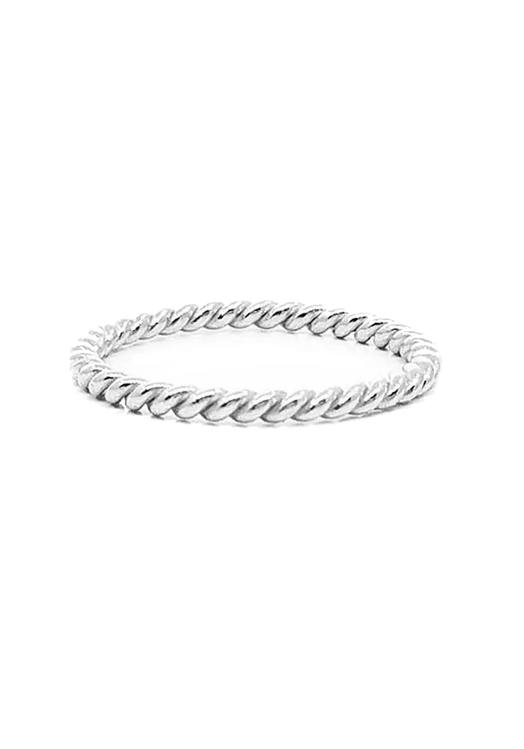 Sethi Couture 18K White Gold Twisted Rope Band