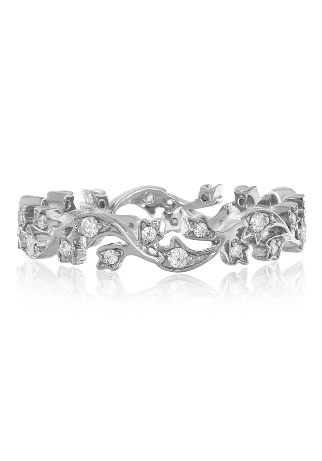 Sethi Couture 18KWG Ivy Scroll Diamond Eternity Band - Image 2
