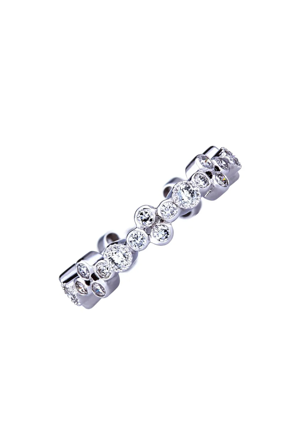 Sethi Couture Lace 18KWG White Diamond Eternity Band - Image 2