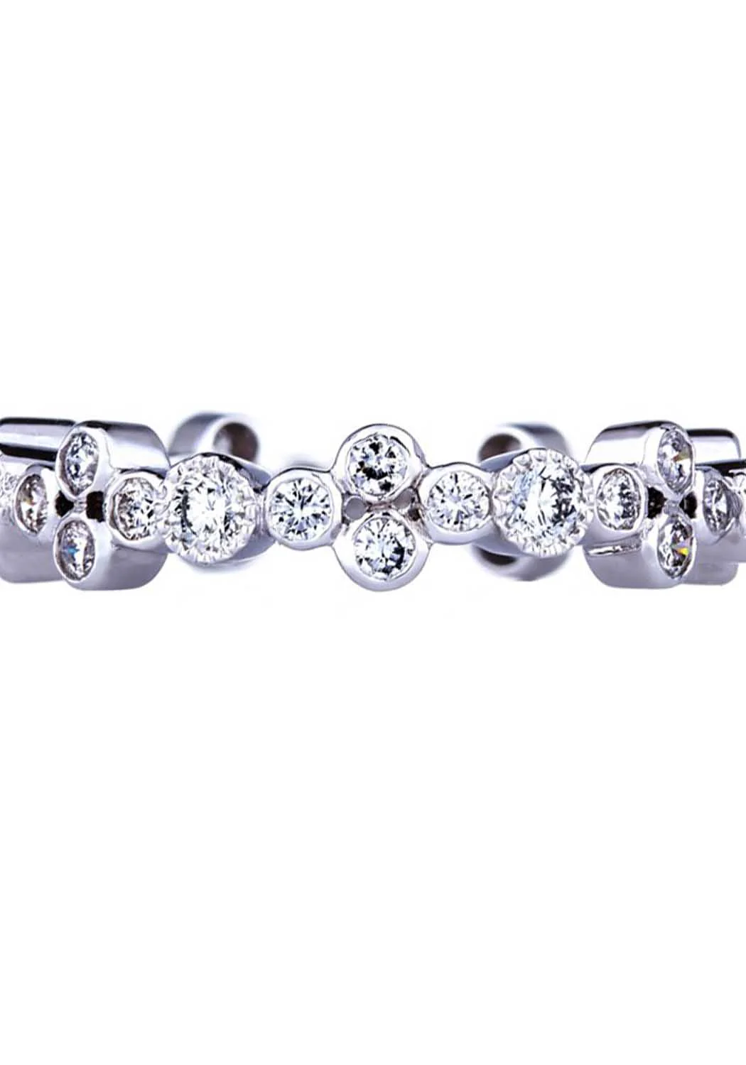 Sethi Couture Lace 18KWG White Diamond Eternity Band - Image 3