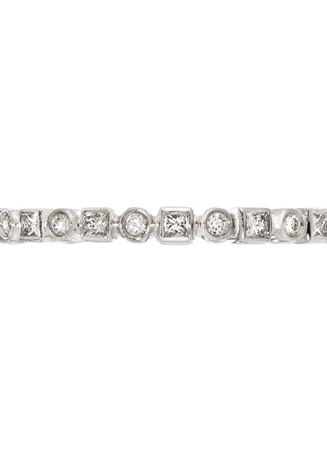 Sethi Couture Kate 18KWG Princess & Round Diamond Eternity Band - Image 2