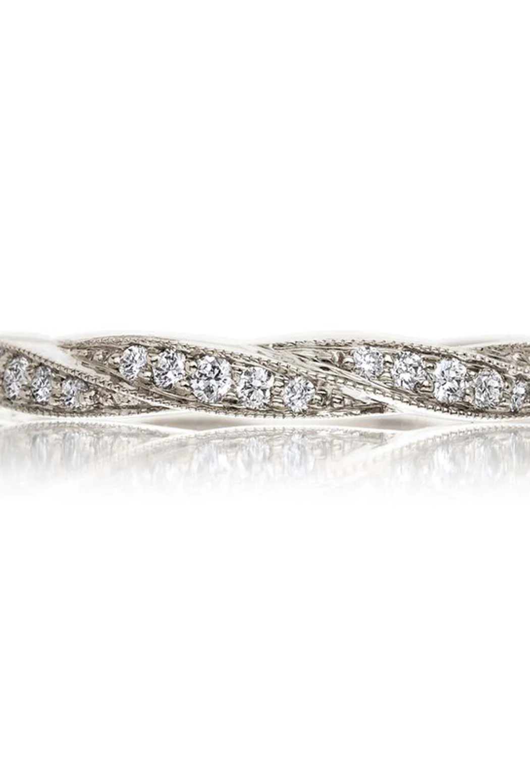 Sethi Couture Twine 18KWG Twisted White Diamond Eternity Band - Image 2