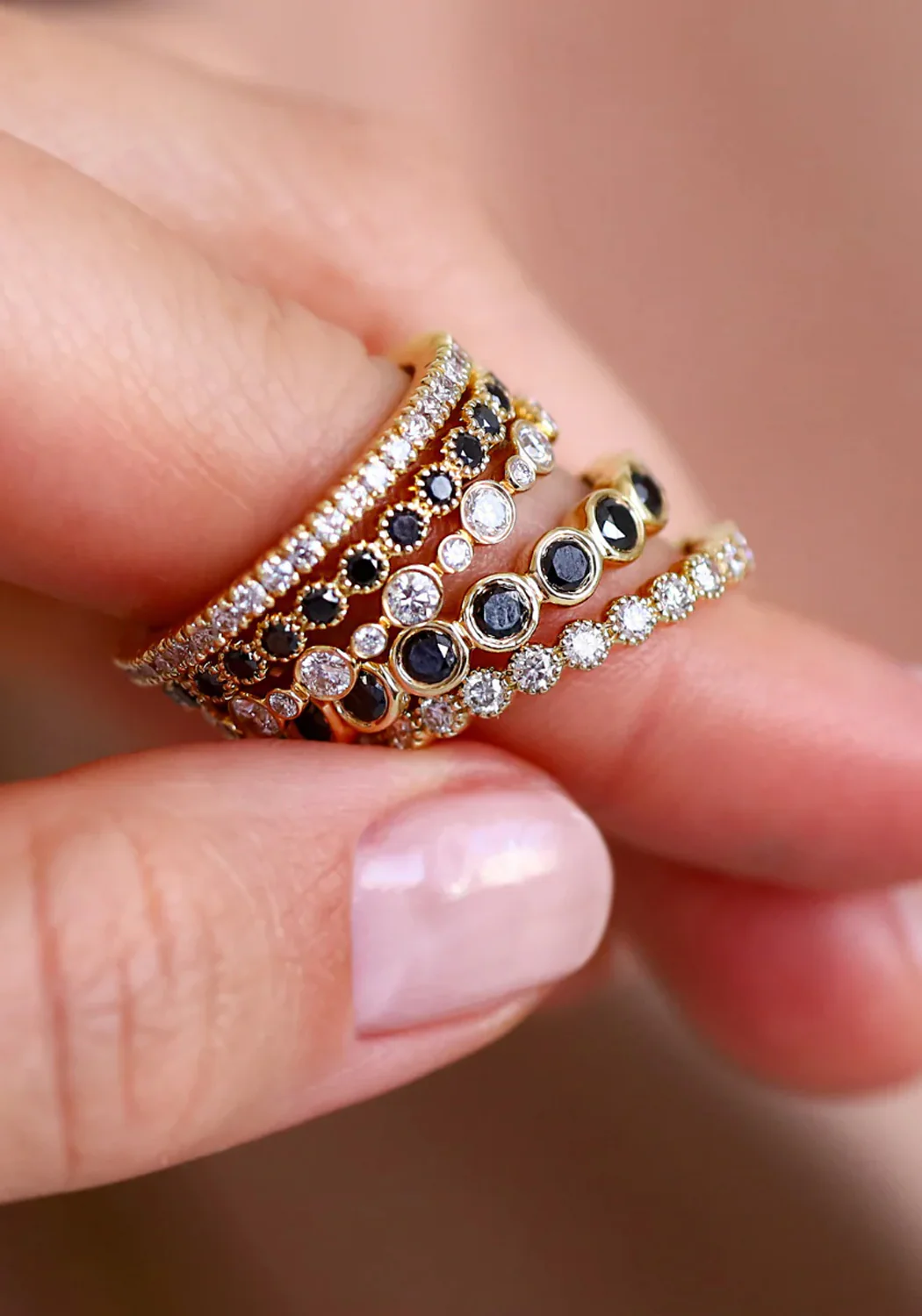 Sethi Couture Aurelia 18KYG White Diamond Band - Image 2
