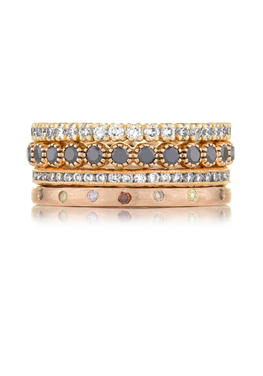 Sethi Couture Bezel 18KRG Black Diamond Eternity Band - Image 3