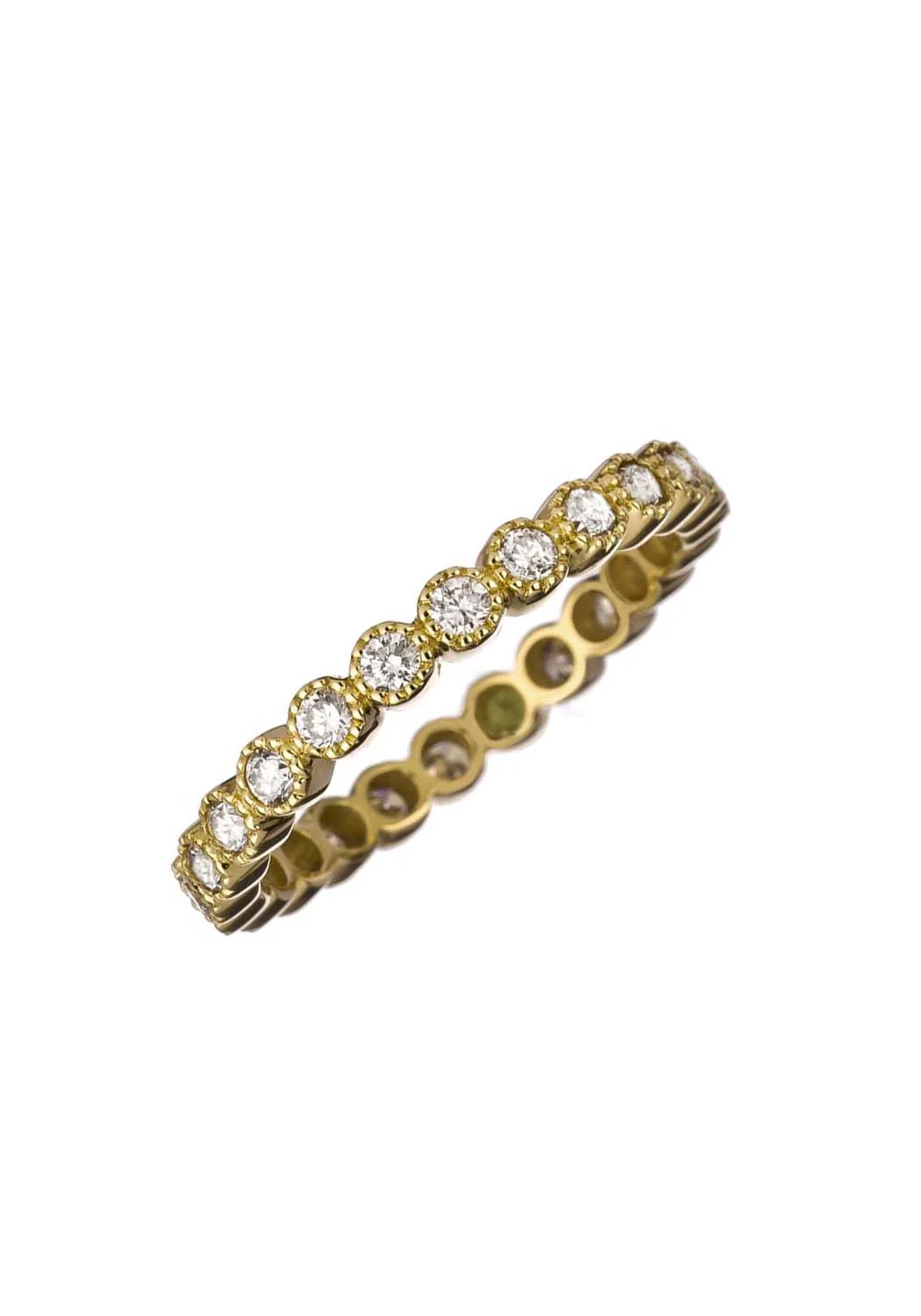 Sethi Couture Bezel 18KYG White Diamond Eternity Band - Image 3