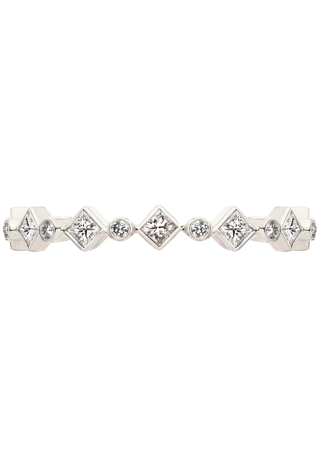 Sethi Couture Catherine 18KWG Princess Cut Diamond Band - Image 2