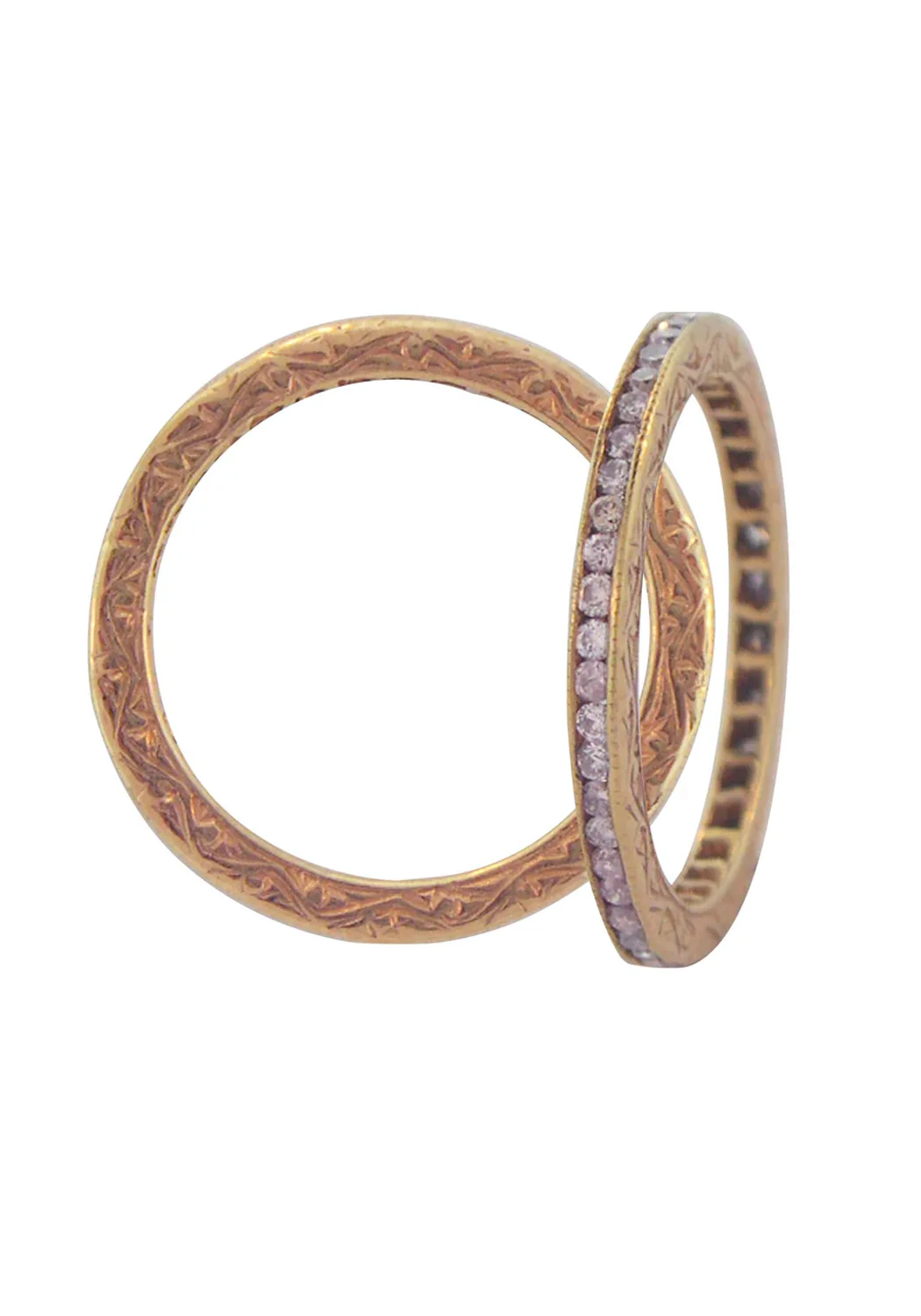 Sethi Couture Channel 18KRG Pink Diamond Eternity Band - Image 4