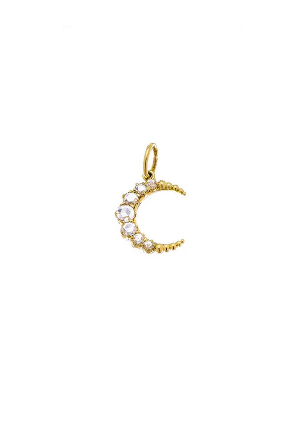 Sethi Couture Crescent 18KYG Small Diamond Moon Charm Pendant