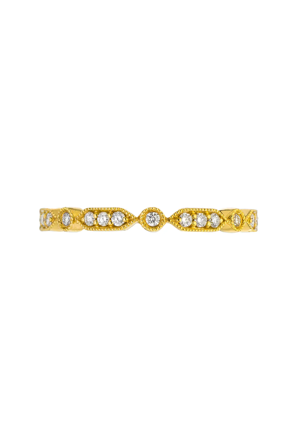 Sethi Couture Deco 18KYG Sectioned Mini Diamond Eternity Band